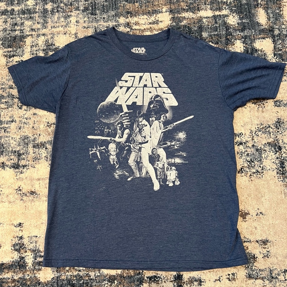 Star Wars Adult New T-Shirt - Classic New Hope Monocolor Movie Poster Pic